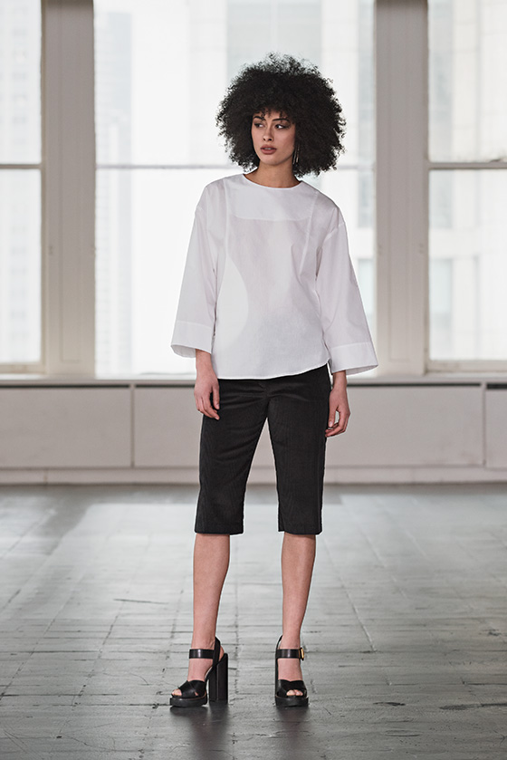 Jessie pocket top in white