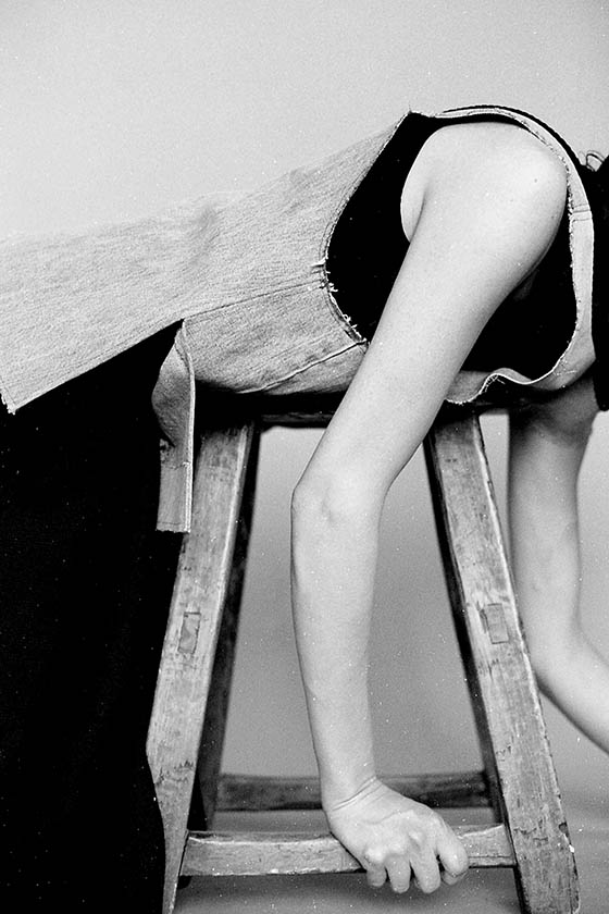 Harriet vest over stool